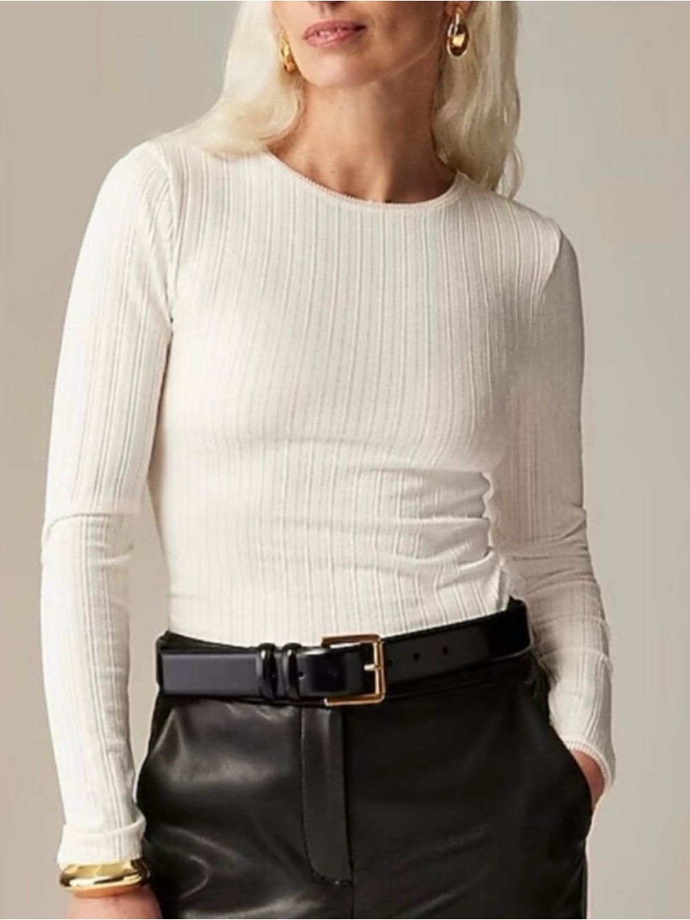 J. Crew Pointelle Long-Sleeve T-Shirt NWT